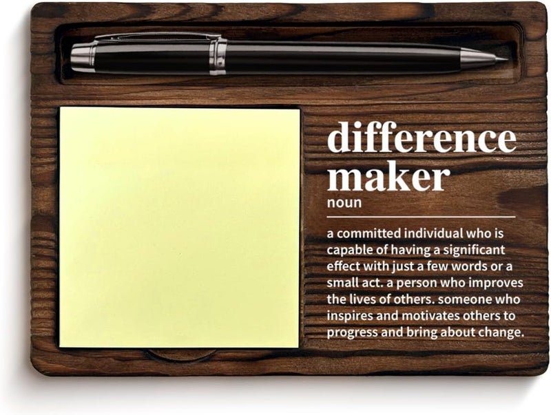 YGBF Difference Maker Gifts Sticky Note Holder Appreciation Gifts for Coworkers Mentor Boss Leader Difference Maker Definition Self-Stick Note Pad Holders Office Cubicle Decor - Image 1